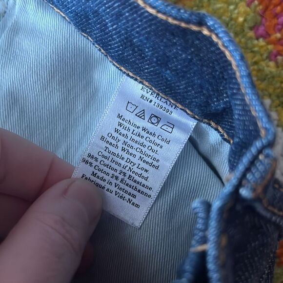 WOMENS EVERLANE STRAIGHT DARK WASH JEANS SIZE 27 - Picture 2 of 9